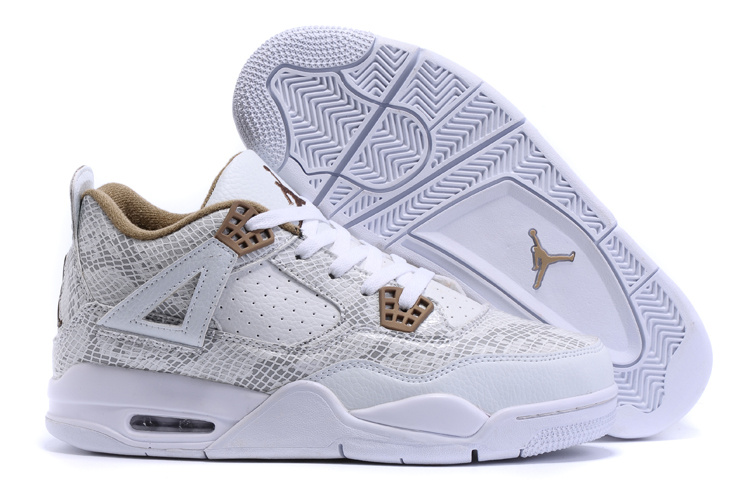 Nike Air Jordans 4 Pinnacle Snakeskin Shoes